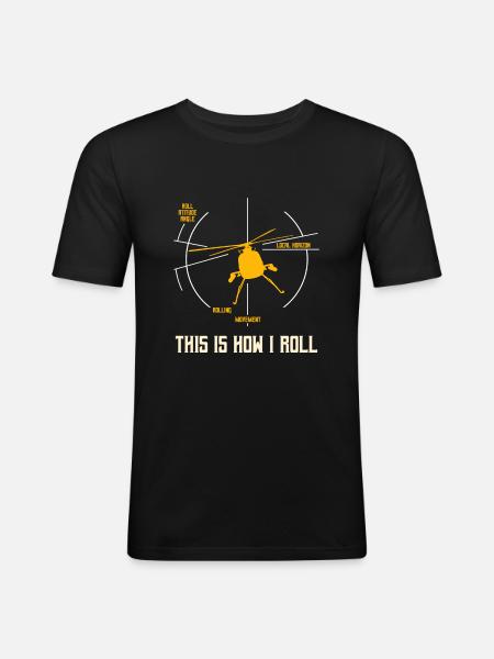 helicopter - Men's Slim Fit T-Shirt - black