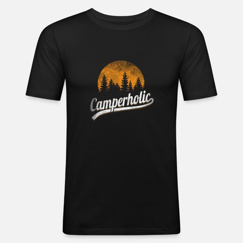 Wohnmobil - Männer Slim Fit T-Shirt - Schwarz