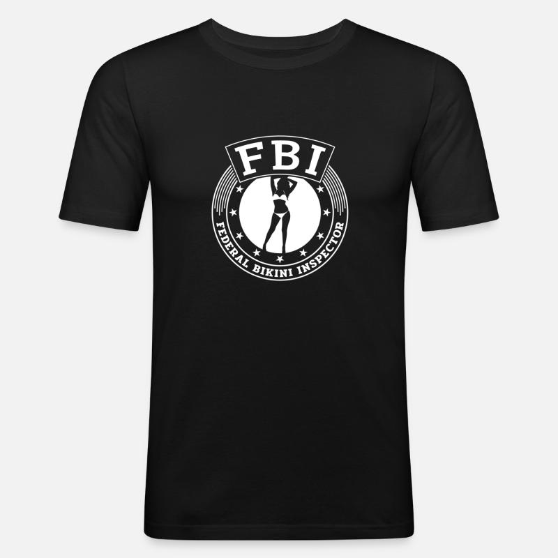 Federal Bikini Inspector - Men's Slim Fit T-Shirt - black