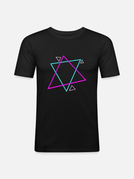 90s Symbols Pattern 90s Design - Men's Slim Fit T-Shirt - black