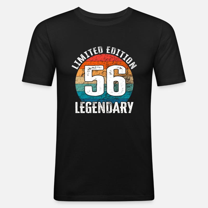 Buon compleanno - 56° compleanno Edizione Limitata - Maglietta aderente da uomo - nero