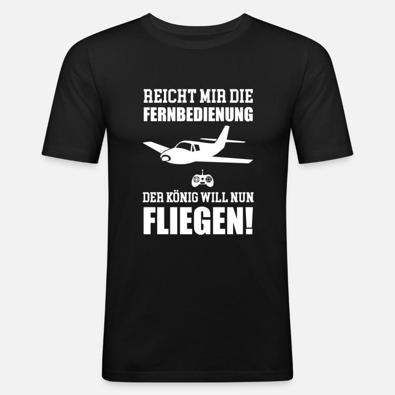 Modellflieger Modellflugzeug Modellbauer - T-shirt près du corps Homme - noir