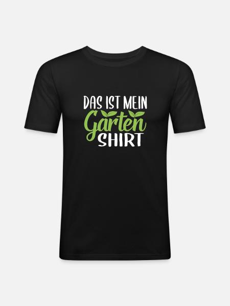 Garten Gärtner Gartenarbeit Hobbygärtner - Männer Slim Fit T-Shirt - Schwarz