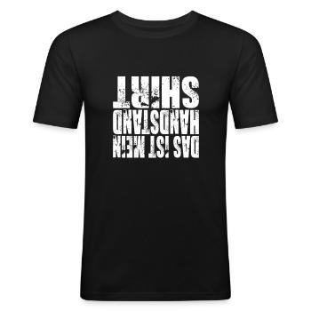 handstand - Men's Slim Fit T-Shirt - black - Front - Nik (191cm)