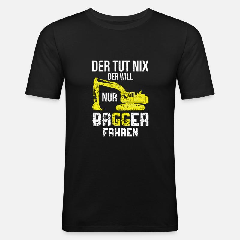 Baggerfahrer Baggerführer - Männer Slim Fit T-Shirt - Schwarz