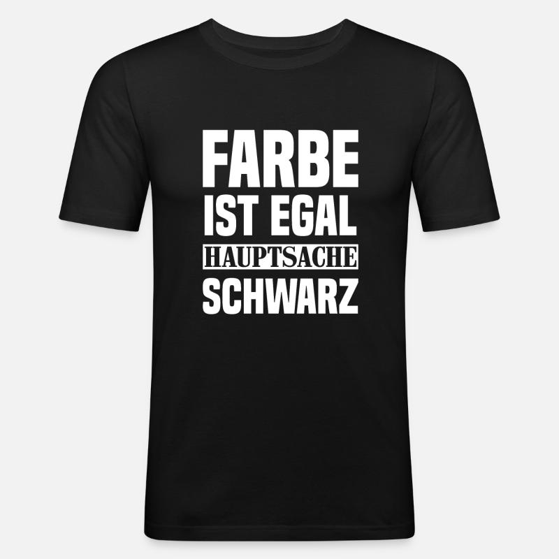 Gothic - Männer Slim Fit T-Shirt - Schwarz