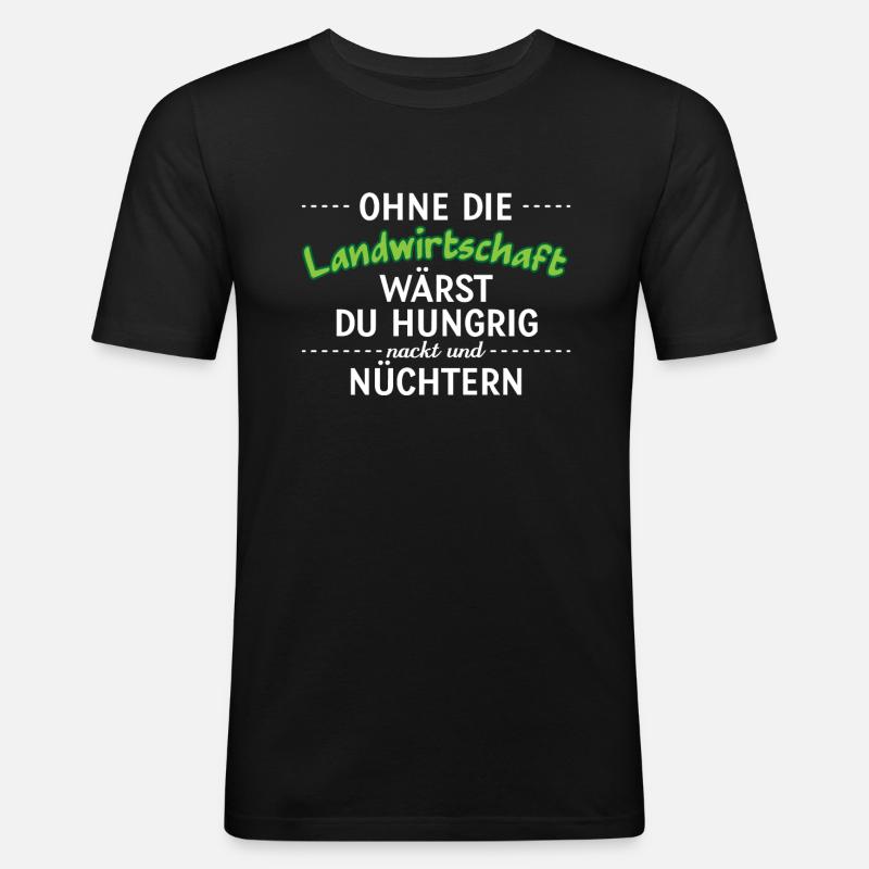 Landwirtschaft Bauer - Männer Slim Fit T-Shirt - Schwarz