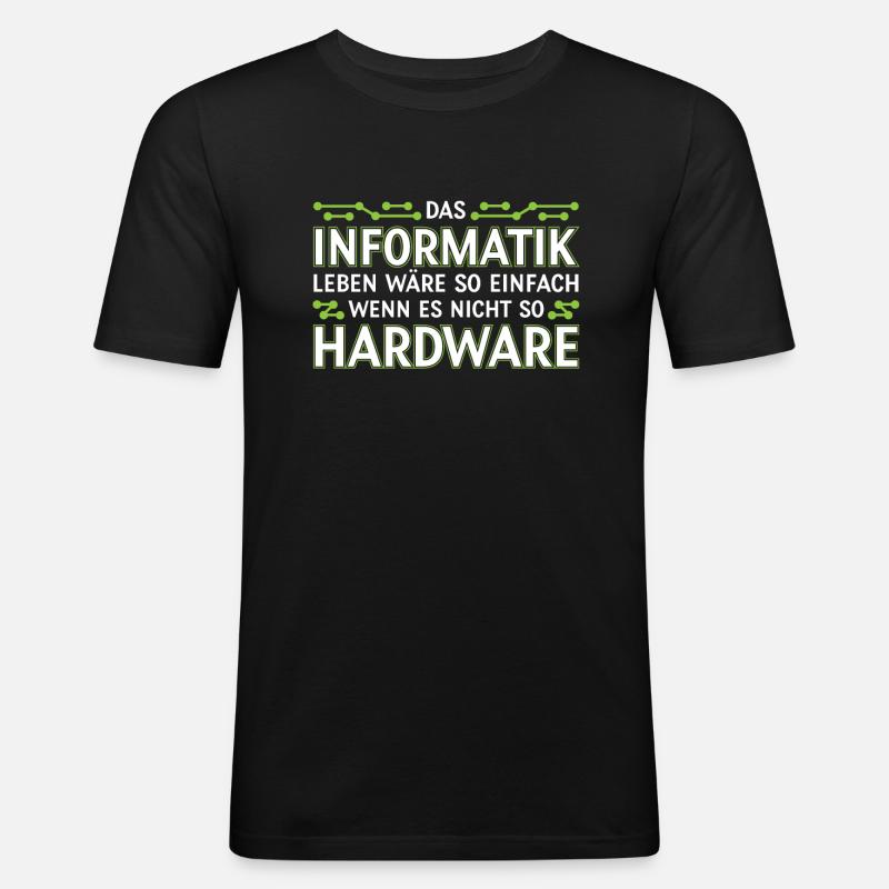 Informatik Informatiker - Männer Slim Fit T-Shirt - Schwarz