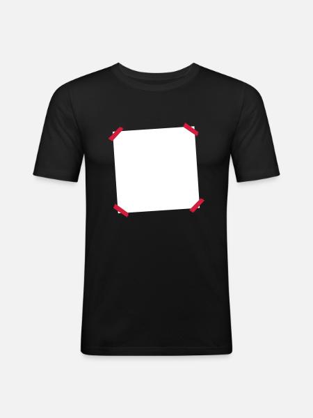 Post it - Männer Slim Fit T-Shirt - Schwarz