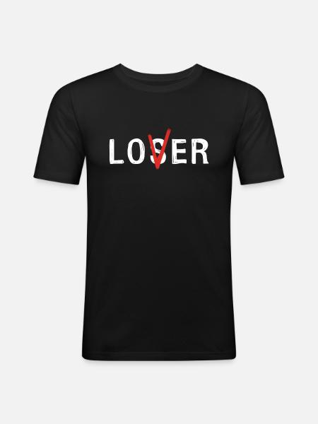 Loser / Lover IT Movie - Men's Slim Fit T-Shirt - black