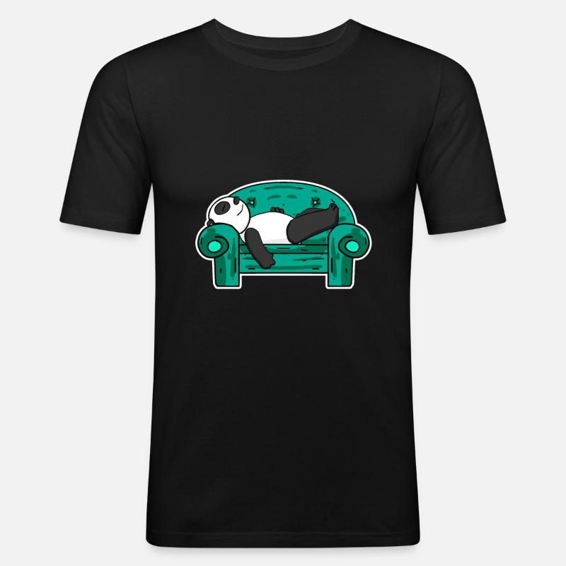 panda - Men's Slim Fit T-Shirt - black