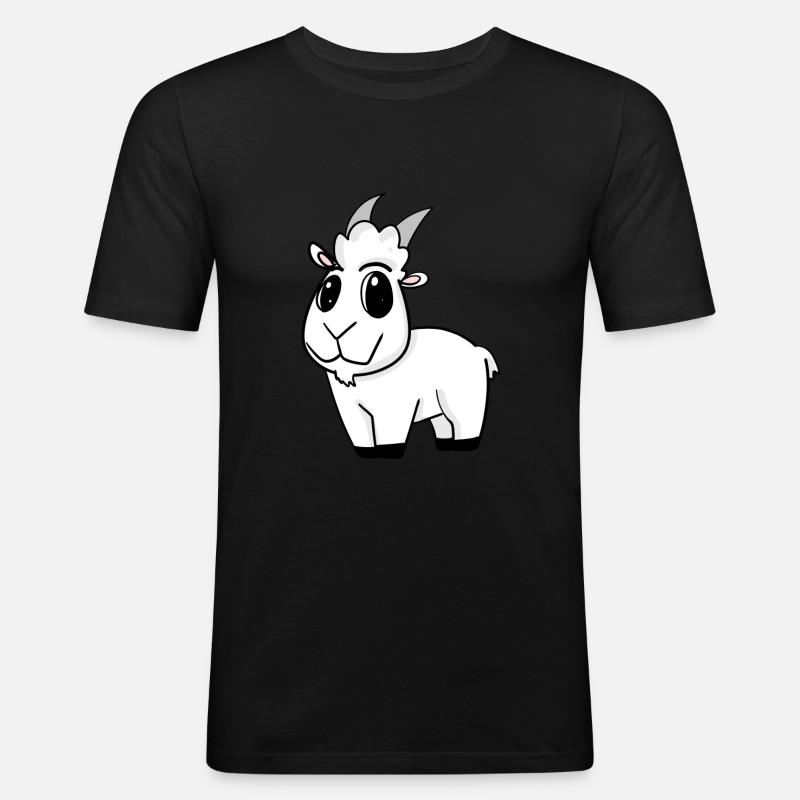 Ziege Ziegenbock Bock - Männer Slim Fit T-Shirt - Schwarz