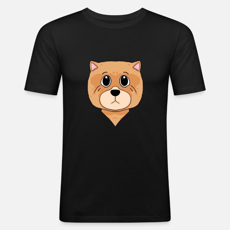 Chow Chow Hunderasse Hund - Männer Slim Fit T-Shirt - Schwarz