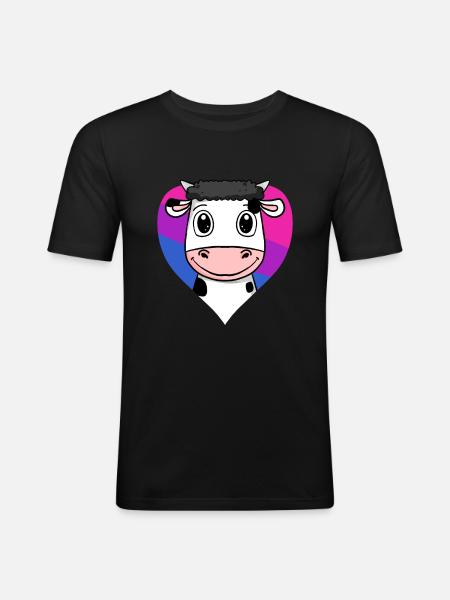 Bisexual Cow Gift - Men's Slim Fit T-Shirt - black