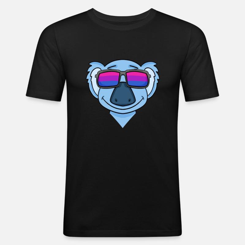 Bisexual Koala Bisexuality Gift - Men's Slim Fit T-Shirt - black