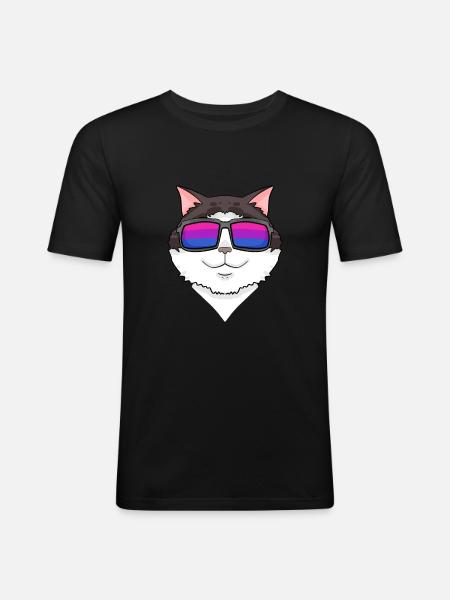 Bisexual Ragdoll Cat Gift - Men's Slim Fit T-Shirt - black
