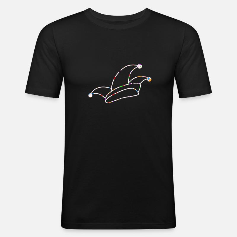 Carnaval - bonnet de comité - T-shirt près du corps Homme - noir