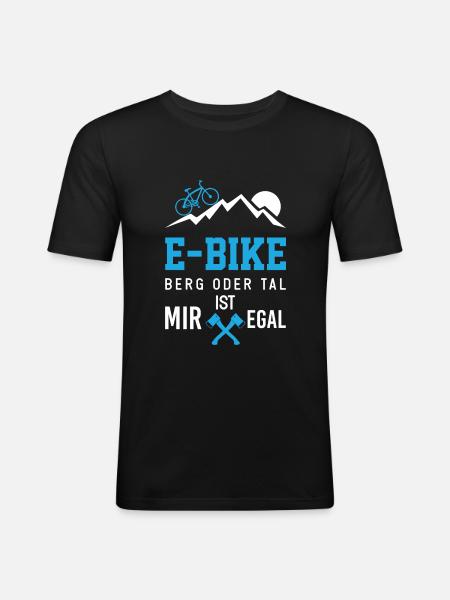 Vélo électrique Vélo électrique - T-shirt près du corps Homme - noir