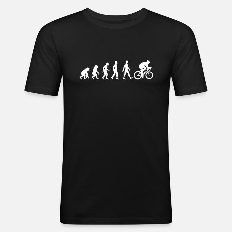 Cyclist Evolution - Men's Slim Fit T-Shirt - black