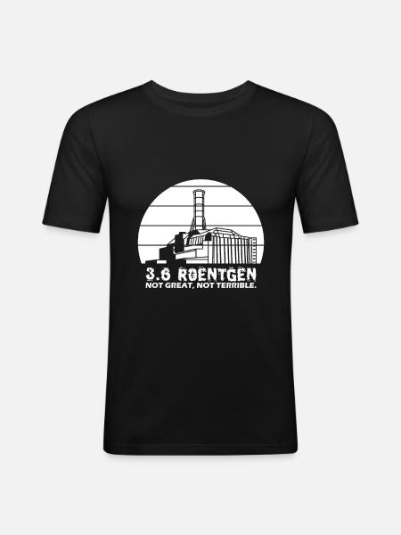 3.6 Roentgen Not Great - Männer Slim Fit T-Shirt - Schwarz