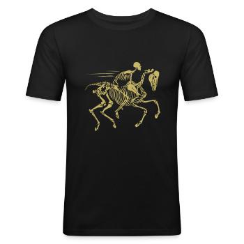 Ein Totes Pferd Reiten - Männer Slim Fit T-Shirt - Schwarz - Vorne - Nik (191cm)