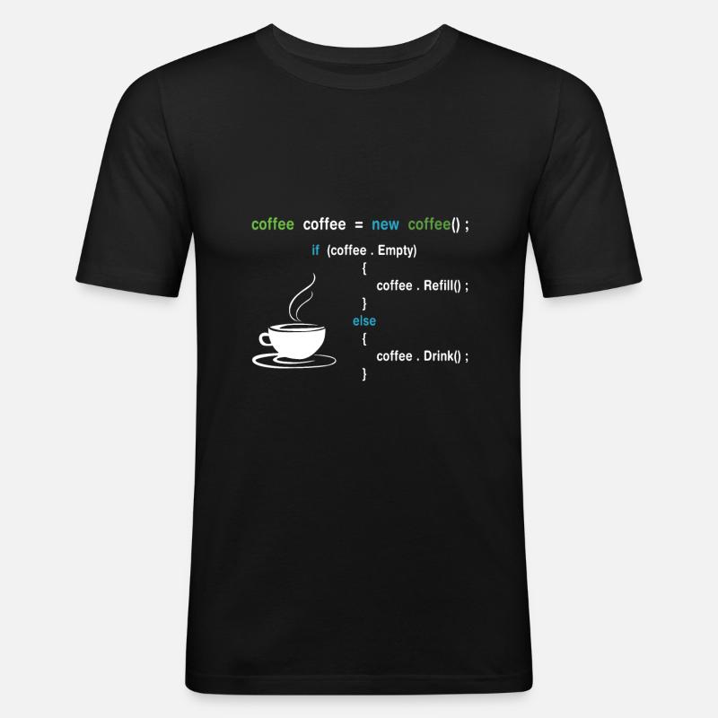 Coffee programmer - Men's Slim Fit T-Shirt - black