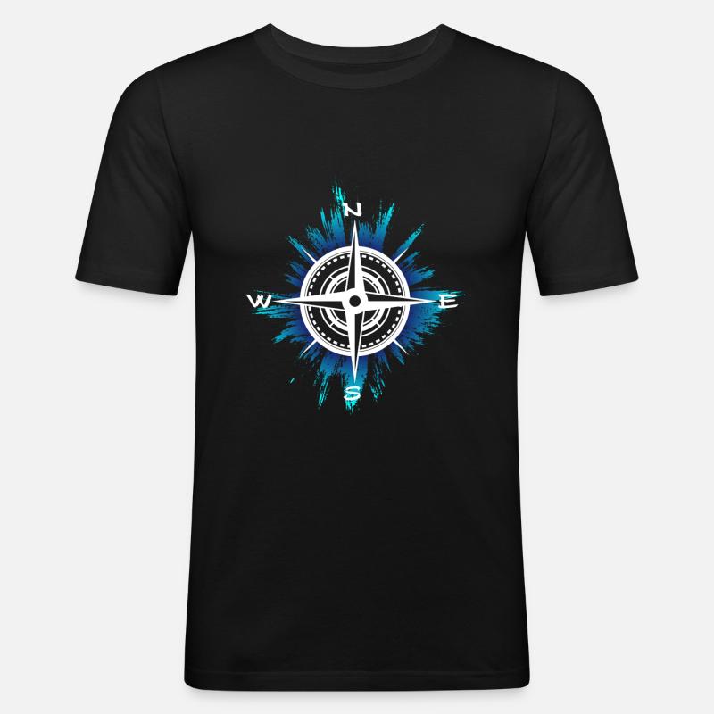 Compass explorer journey - Men's Slim Fit T-Shirt - black