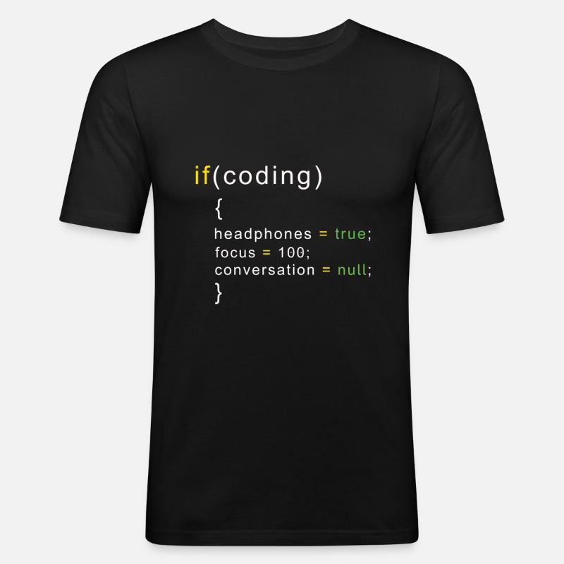 Programmierer Coding - Männer Slim Fit T-Shirt - Schwarz