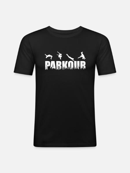 Parkour runner - Men's Slim Fit T-Shirt - black