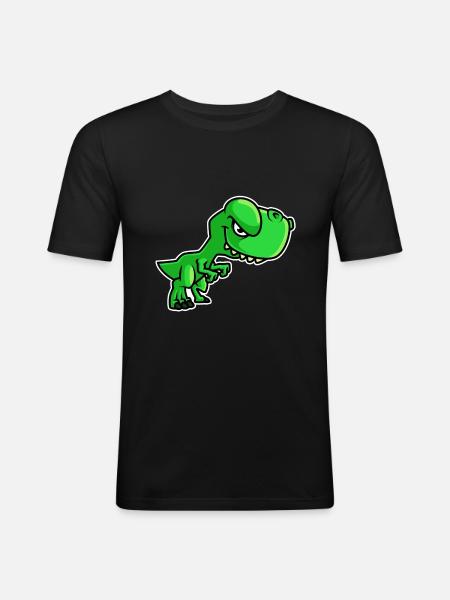 Dinosaur T-Rex - Men's Slim Fit T-Shirt - black