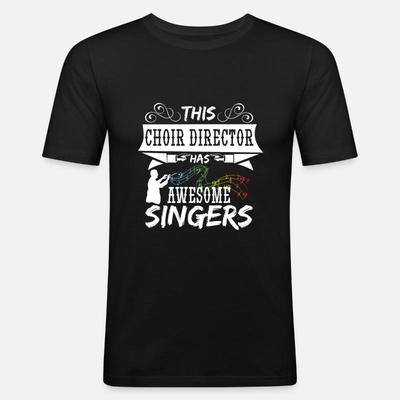 Chor Dirigent - Männer Slim Fit T-Shirt - Schwarz