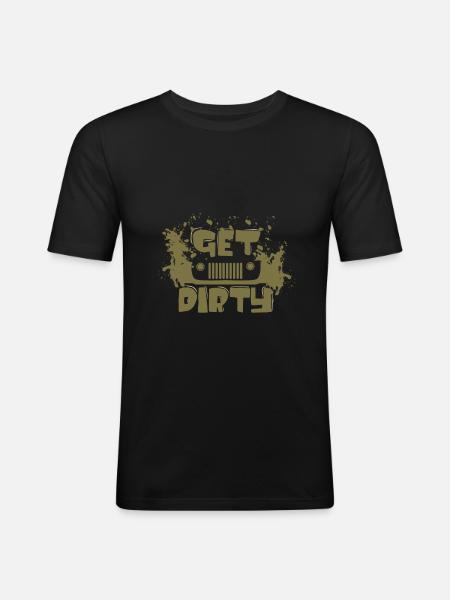 4x4 terrain - T-shirt près du corps Homme - noir