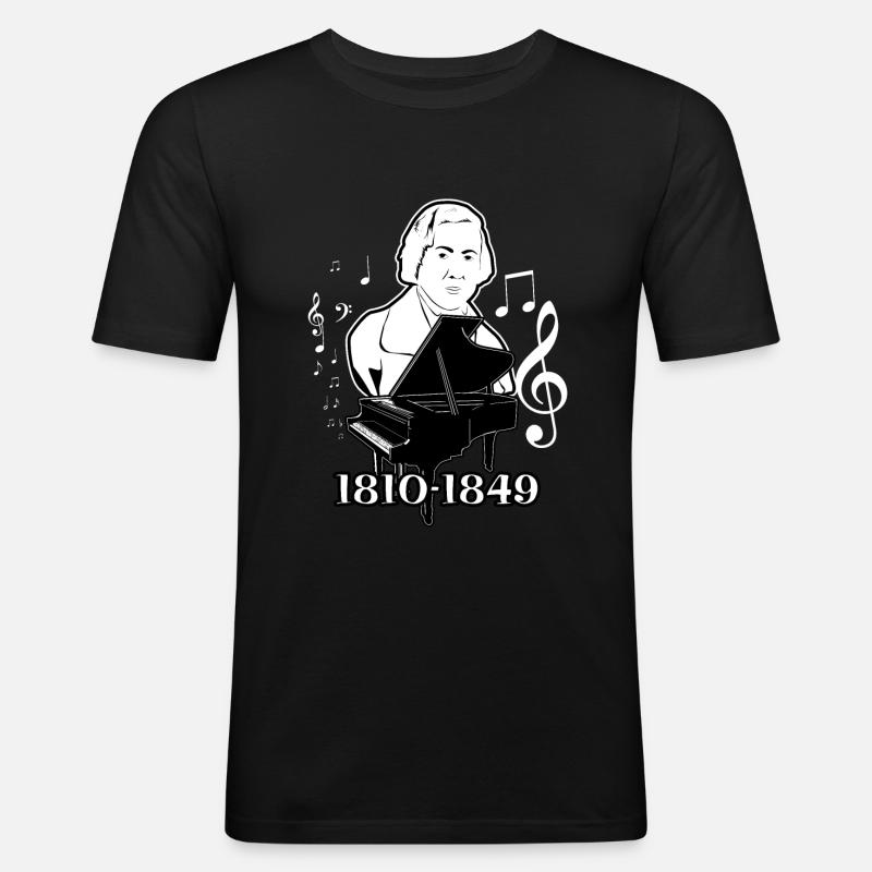 Frederic Chopin - Men's Slim Fit T-Shirt - black
