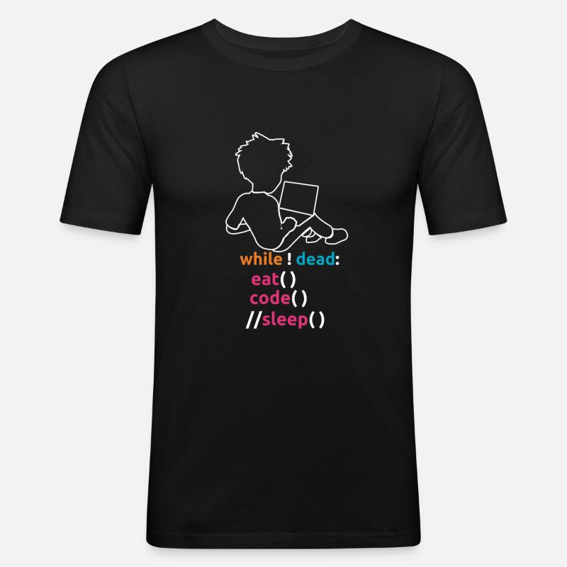 Codeurs Informatique - T-shirt près du corps Homme - noir