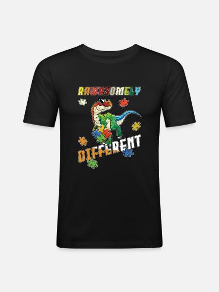 Autism Awareness Day - Men's Slim Fit T-Shirt - black