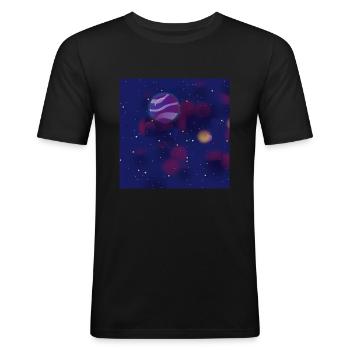 Mars - Men's Slim Fit T-Shirt - black - Front - Nik (191cm)