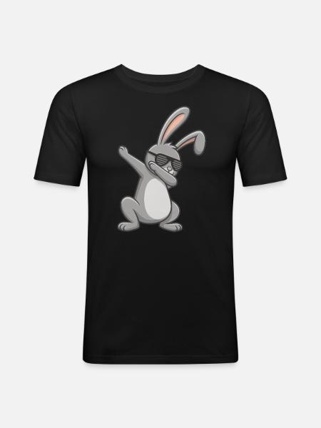 Easter Bunny Dab Easter - Men's Slim Fit T-Shirt - black