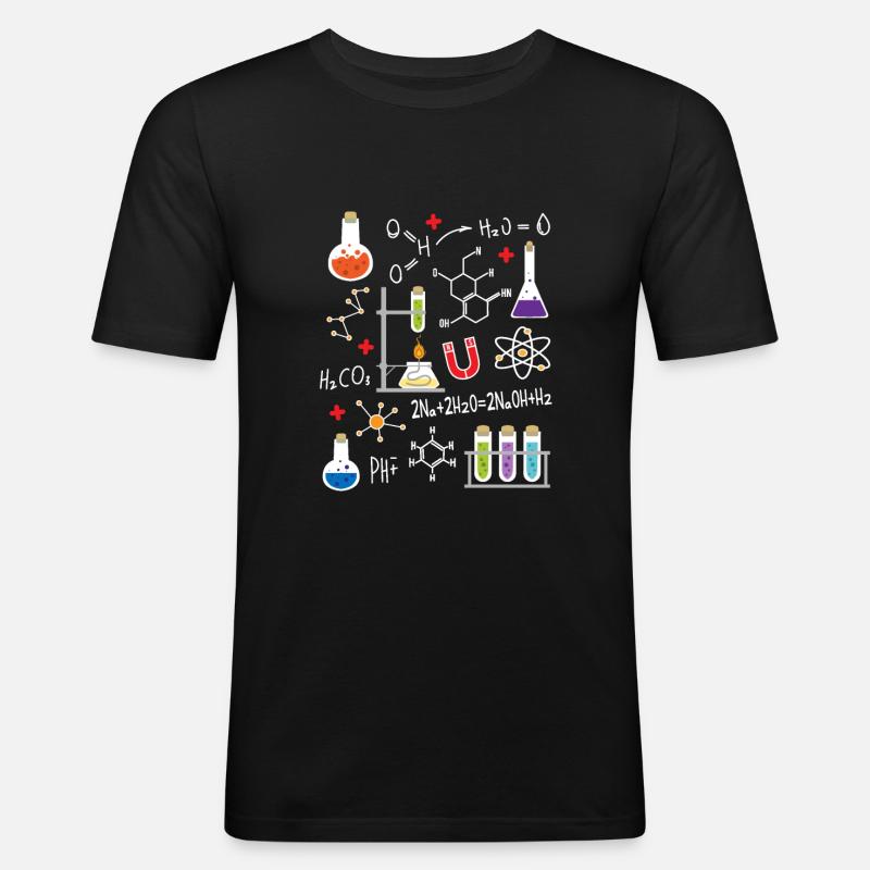 Chemistry Chemist Physics Physicist Scientist - Men's Slim Fit T-Shirt - black