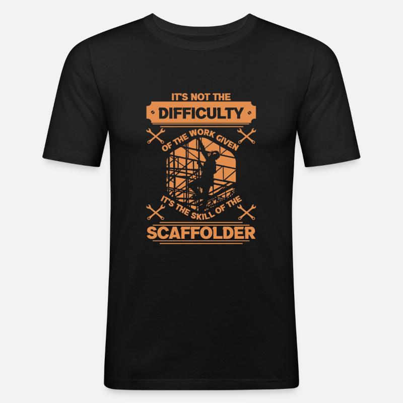 Gerüstbauer Baugerüst Gerüst Handwerker Baustelle - Männer Slim Fit T-Shirt - Schwarz