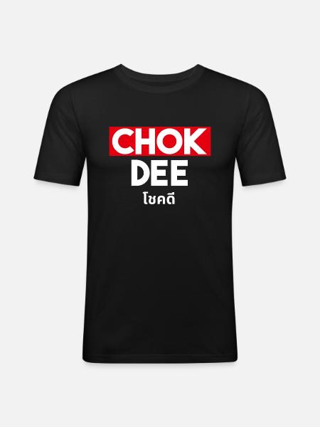 Chok Dee - Männer Slim Fit T-Shirt - Schwarz