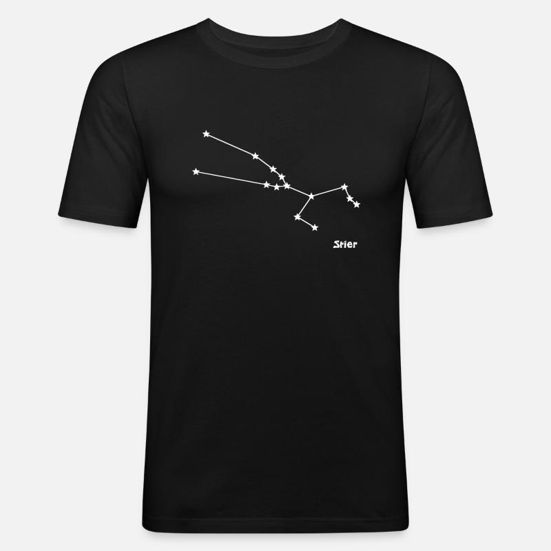 Sternzeichen Stier - Männer Slim Fit T-Shirt - Schwarz