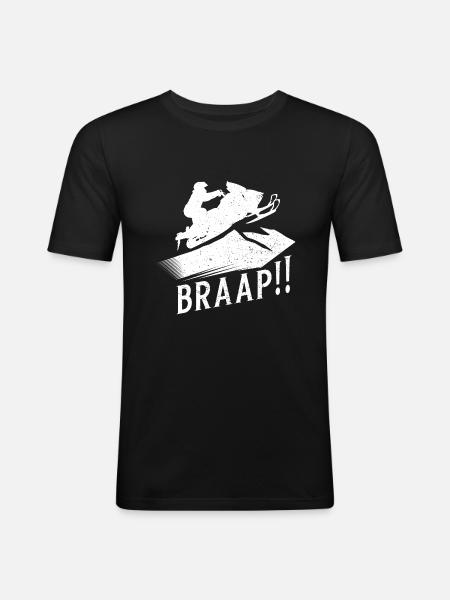 BRAAP !! - T-shirt près du corps Homme - noir