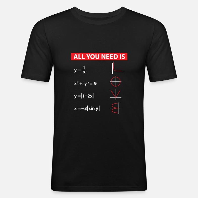 Mathe Algebra Mathematik Lehrer Geschenkidee - Männer Slim Fit T-Shirt - Schwarz