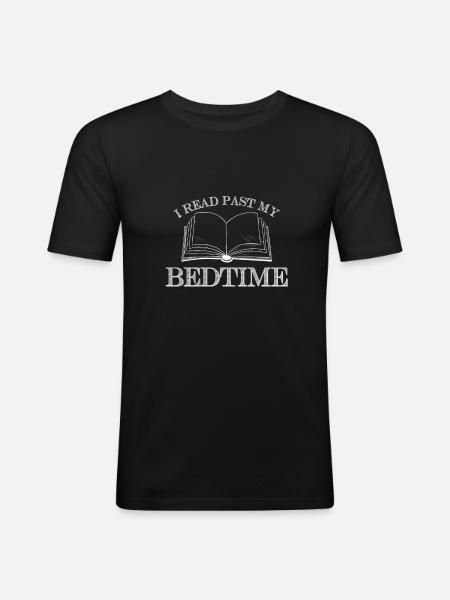 Bedtime Reading Book Lovers - Men's Slim Fit T-Shirt - black