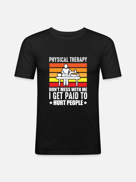 Physiotherapy PT Physio Massage Assistant - Men's Slim Fit T-Shirt - black