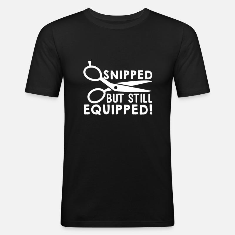 Vasectomy surgery still circumcised - Men's Slim Fit T-Shirt - black