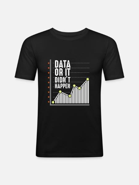 Data nerd analyst statistician scientist - Men's Slim Fit T-Shirt - black