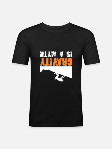 Grimpeur de l'alpinisme - T-shirt près du corps Homme - noir