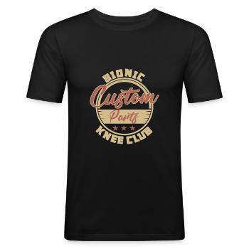 Lustige bionische Knie Ersatz Operation Erholung - Männer Slim Fit T-Shirt - Schwarz - Vorne - Nik (191cm)