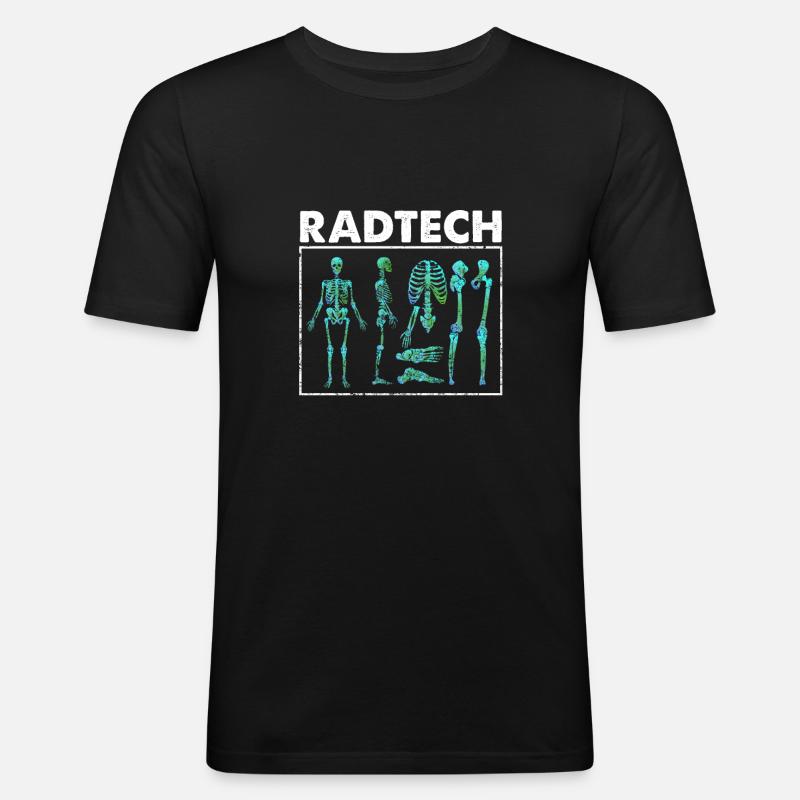 Skeleton x-rays bone radiology - Men's Slim Fit T-Shirt - black